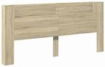 vidaXL LED-Kopfteil mit Ablagen Sonoma-Eiche 220x16,5x103,5 cm 839275