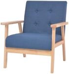 vidaXL Sessel Blau Stoff Modell 2