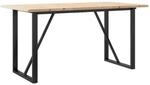 vidaXL Esstisch O-Gestell 140x80x75,5 cm Massivholz Kiefer & Gusseisen