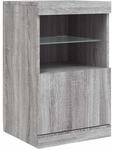 vidaXL Sideboard mit LED-Leuchten Grau Sonoma 41x37x67 cm 836684