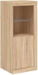 vidaXL Sideboard mit LED-Leuchten Sonoma-Eiche 41x37x100 cm 836646