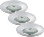 Briloner LED-Einbauleuchte Attach 3er-Set starr Chrom