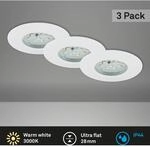 Briloner LED-Einbauleuchte Attach 3er-Set starr Wei&szlig;