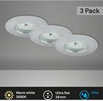 Briloner LED-Einbauleuchte Attach 3er-Set starr Alu