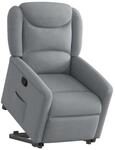 vidaXL Relaxsessel mit Aufstehhilfe Hellgrau Stoff 3303194