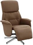 vidaXL Relaxsessel mit Fu&szlig;teil Braun Stoff 356660