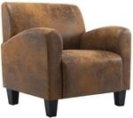 vidaXL Sessel Braun Kunstleder Wildleder-Optik