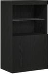 vidaXL Sideboard Schwarz 60 x 37 x 100 cm Holzwerkstoff 863035
