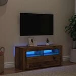 vidaXL TV-Schrank mit LED-Leuchten Altholz-Optik 90x35x40 cm 856321