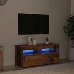 vidaXL TV-Schrank mit LED-Leuchten Altholz-Optik 90x35x40 cm 856307