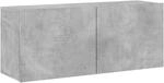 vidaXL TV-Wandschrank Betongrau 100x30x41 cm