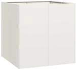 vidaXL Pflanzgef&auml;&szlig; Wei&szlig; 80x80x80 cm Stahl 860781