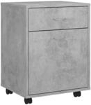 vidaXL Rollschrank Betongrau 45x38x54 cm Holzwerkstoff