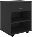 vidaXL Rollschrank Schwarz 46x36x59 cm Holzwerkstoff