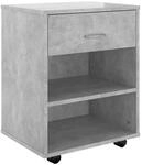 vidaXL Rollschrank Betongrau 46x36x59 cm Holzwerkstoff