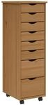 vidaXL Rollschrank mit Schubladen MOSS Honigbraun Massivholz Kiefer Modell 5