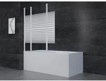 Aurlane Badewannenfaltwand White Elegance 3 Wei&szlig; 125 cm x 140 cm 3-teilig