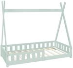 ML-Design Kinderbett Tipi 80x160 cm Mint mit Rausfallschutz Lattenrost
