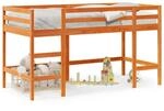 vidaXL Kinderhochbett mit Leiter Wachsbraun 80x200cm Massivholz Kiefer2106045