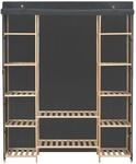 vidaXL Kleiderschrank Grau 135 x 40 x 170 cm Stoff