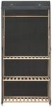 vidaXL 3-Stufiger Kleiderschrank Grau 79 x 40 x 170 cm Stoff