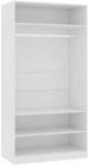 vidaXL Kleiderschrank Wei&szlig; 100&times;50&times;200 cm Holzwerkstoff