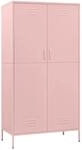 vidaXL Kleiderschrank Rosa 90x50x180 cm Stahl