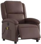 vidaXL Massagesessel Elektrisch Braun Kunstleder Modell 7