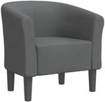 vidaXL Clubsessel Dunkelgrau Stoff