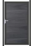 GroJaViento Zauntor Steingrau co-extrudiert 100x180 cm Rahmen: Anthrazit DB703