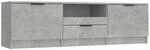 vidaXL TV-Schrank Betongrau 140x35x40 cm Holzwerkstoff