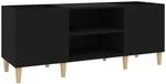 vidaXL Plattenschrank Schwarz 121x38x48 cm Holzwerkstoff 831926