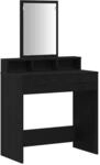 vidaXL Schminktisch mit Regal Schwarz Eichen-Optik 79 x 41 x 140 cm 865137