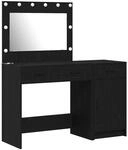 vidaXL Schminktisch 2-Tlg Schwarz 40 x 41 x 75 cm Holzwerkstoff 3334228