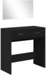 vidaXL Schminktisch mit Spiegel Schwarz 80x39x80 cm 840703