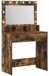 vidaXL Schminktisch Ger&auml;ucherte Eiche 79 x 41 x 135 cm Holzwerkstoff 865113