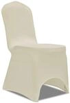 vidaXL Stretch-Stuhlhussen Creme 18 Stk.