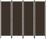 vidaXL 4 Tlg Raumteiler Braun 200x180 cm 320720