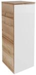 Fackelmann H&auml;ngeschrank B.Brillant 30 cm Asteiche/Glas Wei&szlig;