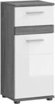 Standschrank Blake Hochglanz Wei&szlig; 35 cm eint&uuml;rig