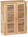 Relaxdays H&auml;ngeschrank Walnussholz Natur Mit Magnetverschluss 46,5 x 35 x 21 cm