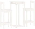 vidaXL 3 Tlg Bar-Set Wei&szlig; Massivholz Kiefer 3124733