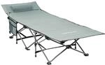 24MOVE Feldbett Campingbett 150 kg In und Outdoor Faltbar Seitentasche Kissen