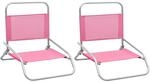 vidaXL Klappbare Strandst&uuml;hle 2 Stk Rosa Stoff 310372