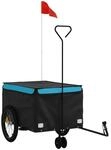 vidaXL Fahrradanh&auml;nger Schwarz und Blau 45 kg Eisen 94114