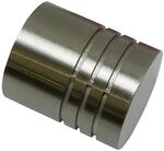 Gardinia Endst&uuml;ck Chicago Zylinder f&uuml;r &Oslash; 20 mm Edelstahloptik 2-er Pack