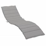 vidaXL Sonnenliegen-Auflage Grau 200x50x3 cm Oxford-Gewebe 314189