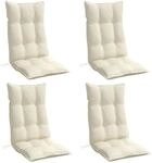 vidaXL Hochlehner-Auflagen 4 Stk Creme Oxford-Gewebe 377609