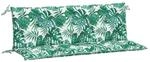 vidaXL Gartenbank-Auflagen 2 Stk Blattmuster 150x50x7cm Oxford-Gewebe 379077