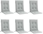 vidaXL Niedriglehner-Auflagen 6 Stk Melange Hellgrau 100x50x4cm Stoff 4002447